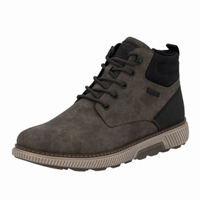 Walk Style Mens Rieker Stan 02 in Kaffee/Schwarz