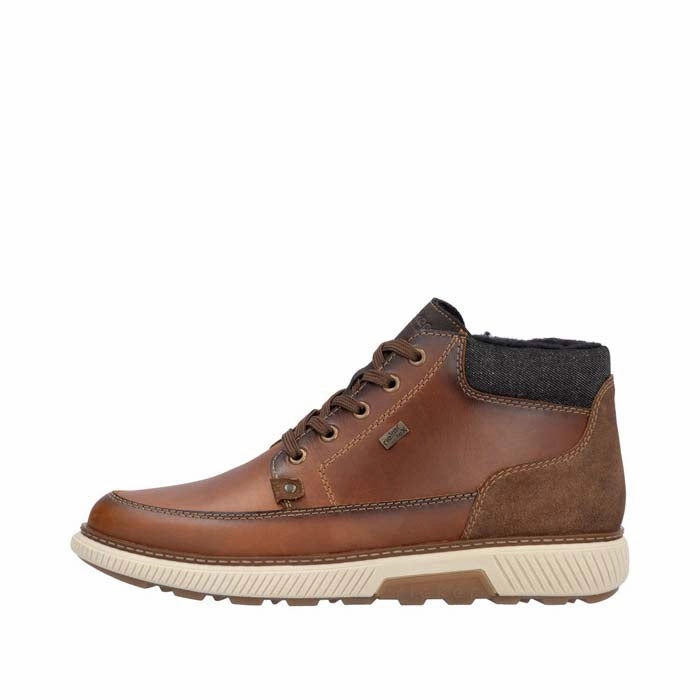 City Utility Mens Rieker Stan 14 in Amaretto/Sattel/Schwarz