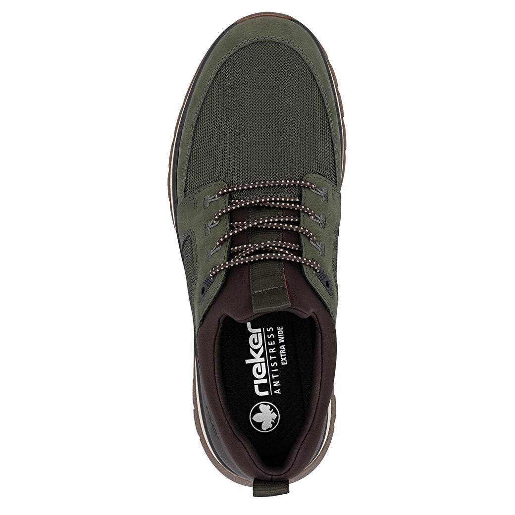 Mens Rieker Stanley 51 in Moos/Pesto/Moro outdoor chill Textured Grip