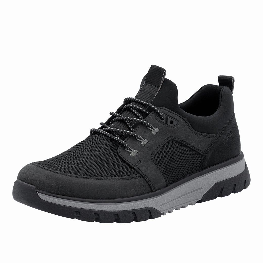 Mens Rieker Stanley 51 in Schwarz On The Move