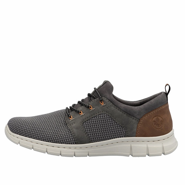 Mens Rieker Timo 96 in Stein/Smoke/Mandel Balanced Ride Office Friendly