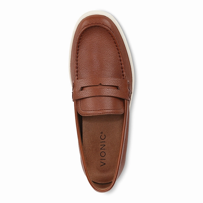 Mens Vionic Uptown in Tan Simple Lines Leaf Path