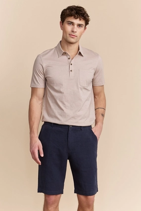 Relaxed Wearable SweatResistant Inner Layer Mercerized jersey polo