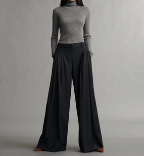 Trendy Comfort Perfect Knit Merino Wool Turtleneck In Medium Heather Grey