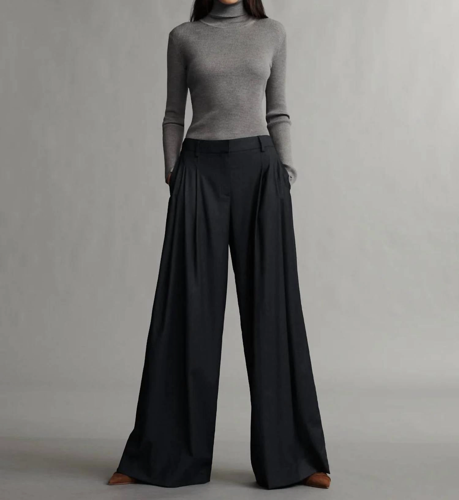 Trendy Comfort Perfect Knit Merino Wool Turtleneck In Medium Heather Grey