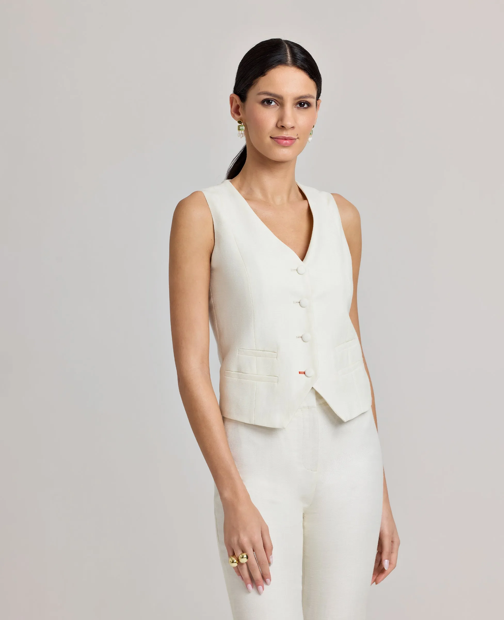 SeamlessShoulderPanels Meryl Fitted Waistcoat