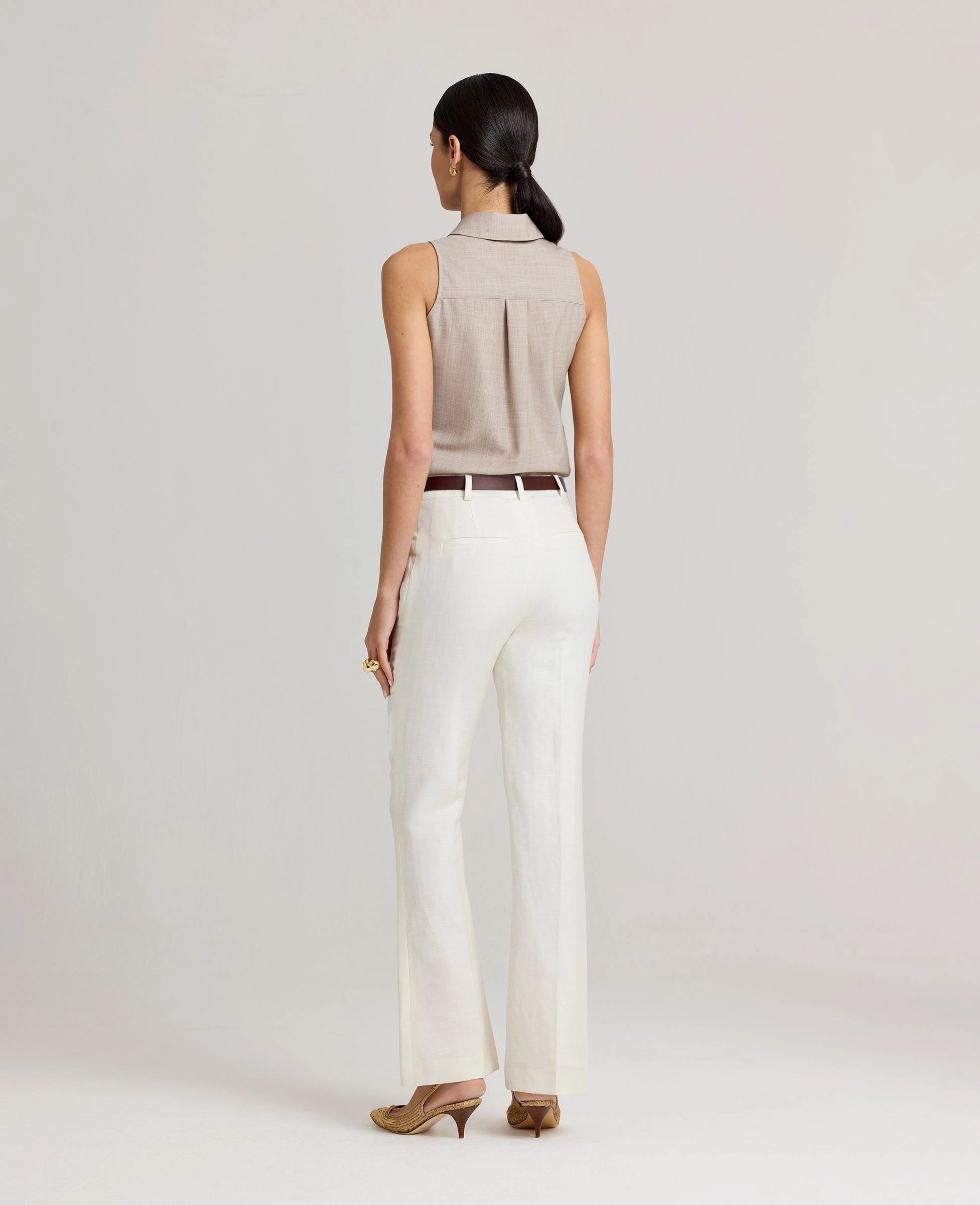Meryl Slim Straight Trousers Chilly Weather Fit Travel Comfort