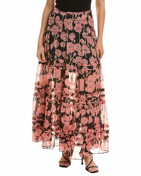 Ted Baker Micro Ruffle Tiered Midi Skirt Street Attire Timeless Piece