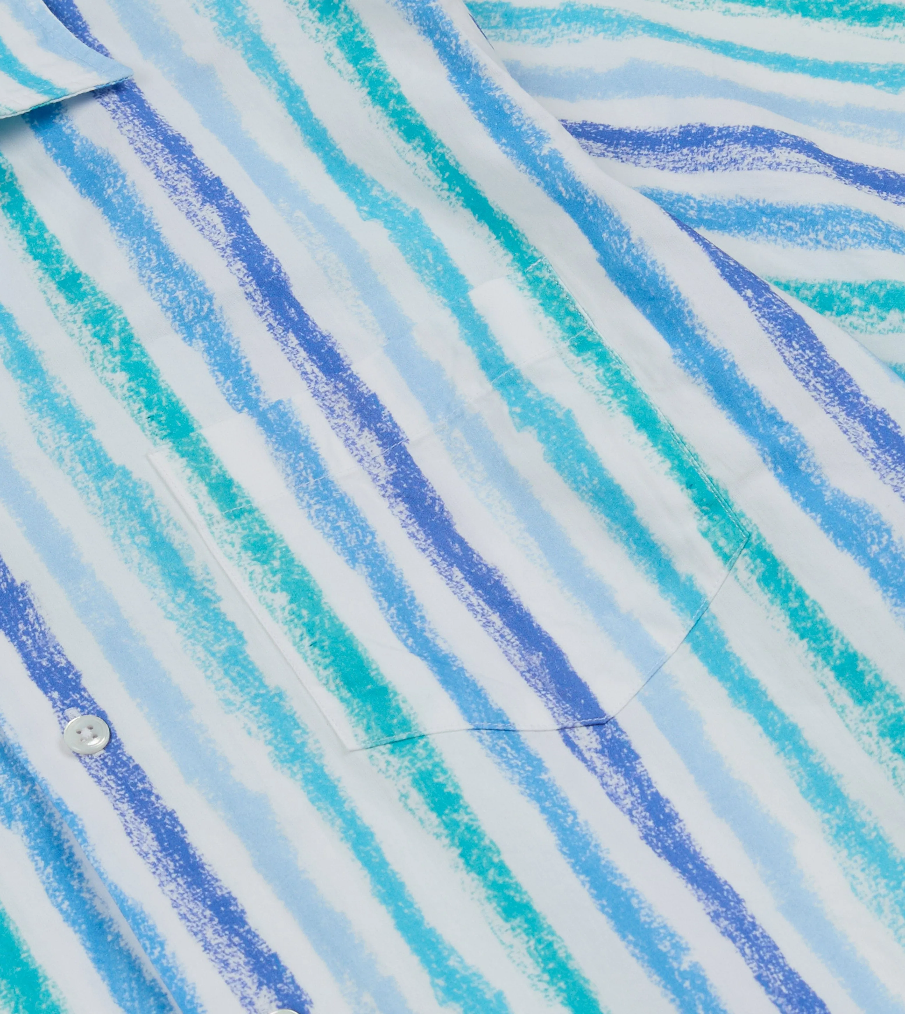 Non Iron Layering Piece Michael McGregor for Drake's Stripe Camp Collar Shirt