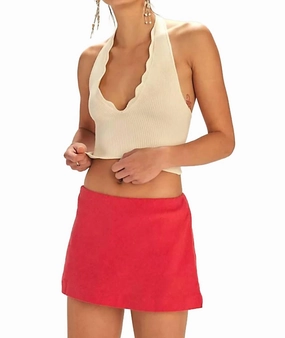 Daily Mood Micro Skirt In Red