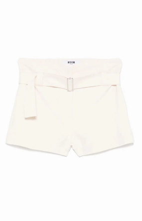 Mid-Thigh Tailored Bermuda Shorts Flexible Side Panels hypoallergenic