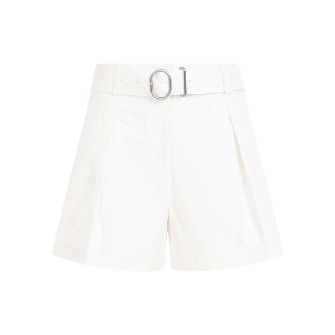 Gusseted Crotch Design day trip Mid Waist Optic White Cotton Shorts