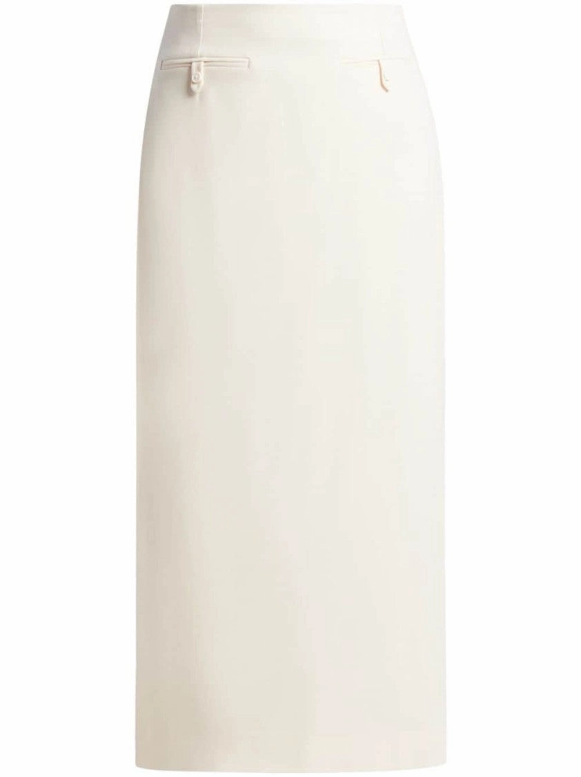 Midi-Length Tailored Skirt Non Irritating Edges