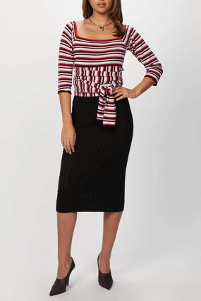 Midi Skirt In Black Fade Resistant