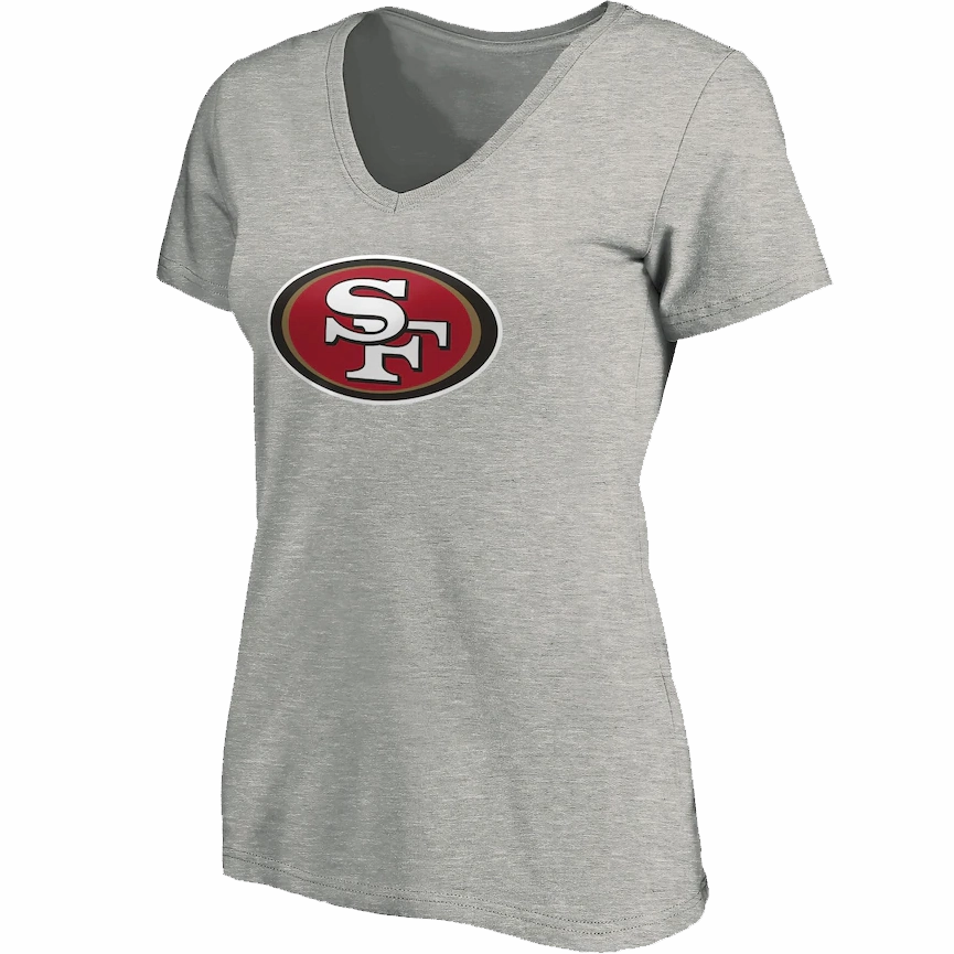Seasonal Basic Women's 49ers V-Neck Primary Logo Short Sleeve