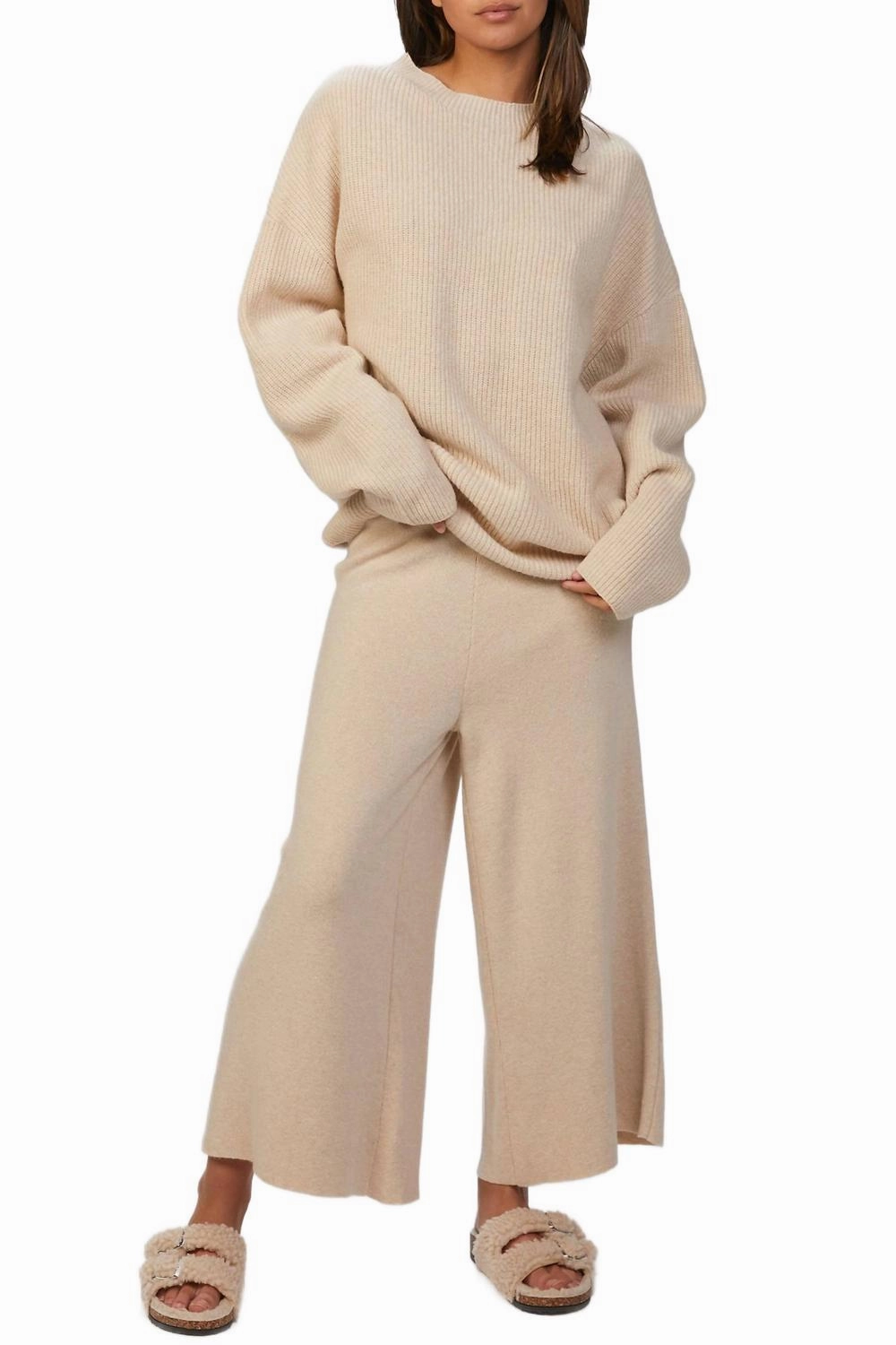 Chilly Knit All-Day Knitwear Mille Tricot Sweater In Beige