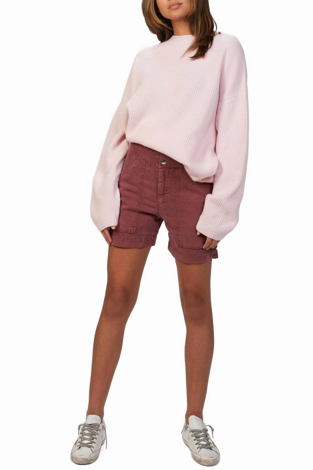Street Style Mille Tricot Sweater In Light Pink