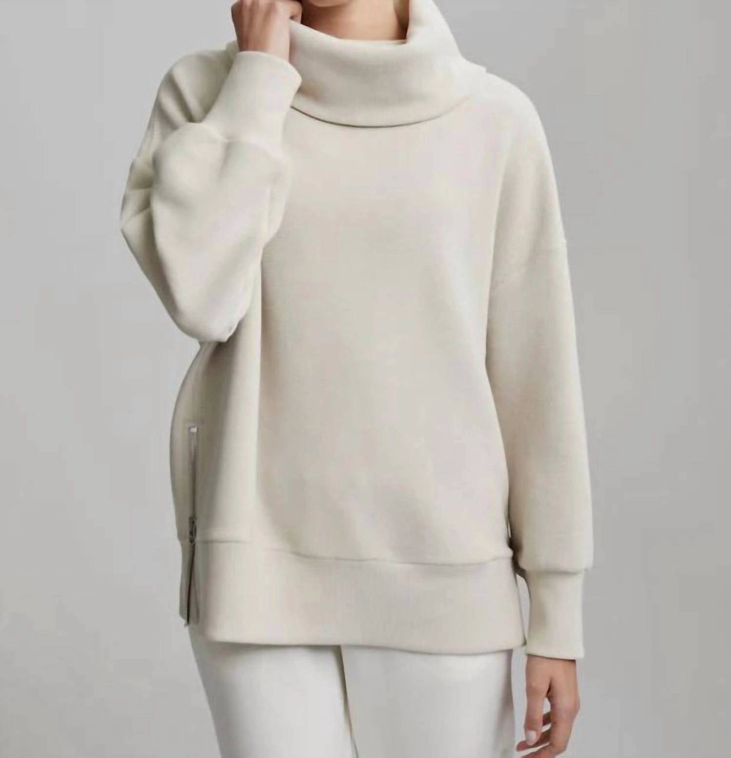 Milton Sweater In Chateau Grey Timeless Knitwear Stretch Fabric