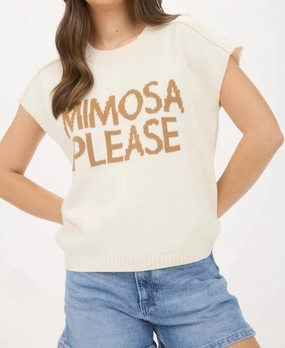 Sustainable Production Certified Simple Comfort Mimosa Sweater In Cream