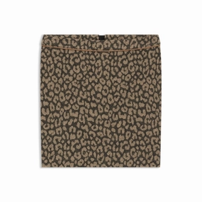 Chill Feel High low hem Mini skirt in leopard jacquard