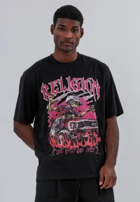 LIVE FAST T-SHIRT JET BLACK Timeless Layer