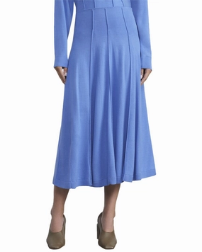 Minimal Style Non Slip Waist Lafayette 148 New York Godet Knit Wool Skirt