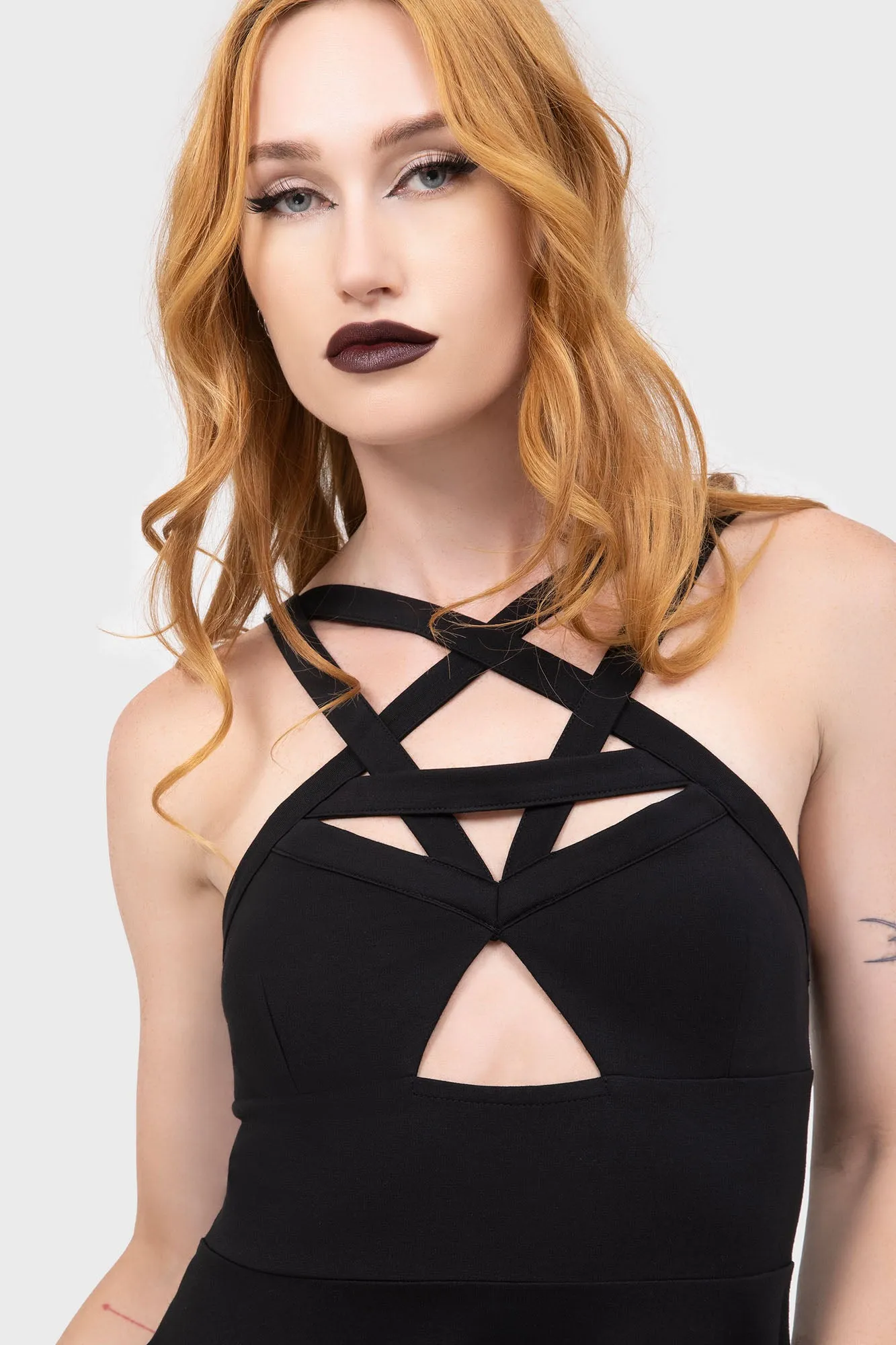 Cosmik Skater Dress [B] Smart and Elegant Removable-Straps