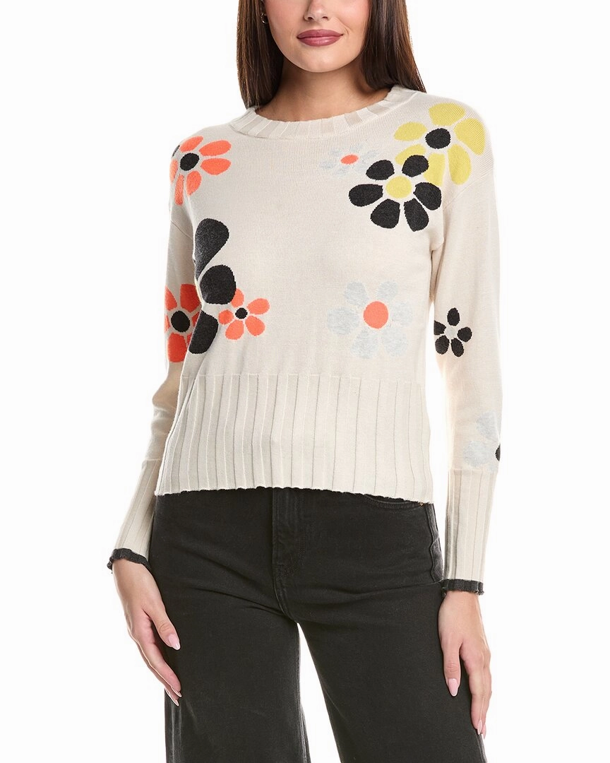 Warm Wardrobe Cold Day Fashion WISPR Blossom Silk-Blend Sweater