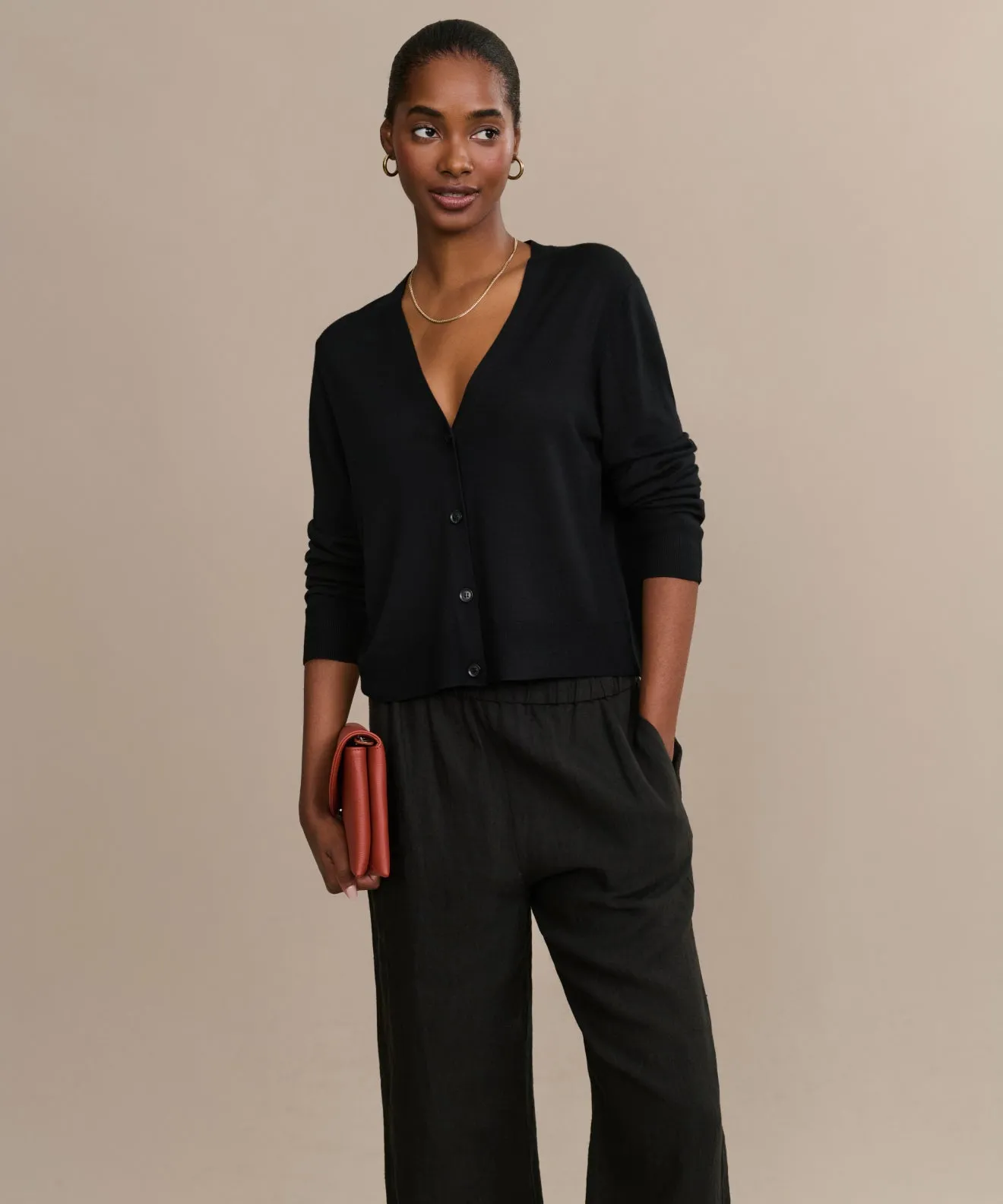 Textured Slub Yarn Sweater Knit Mira Cardigan