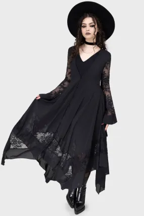 Elegant Wearable Misty Night Maxi Dress