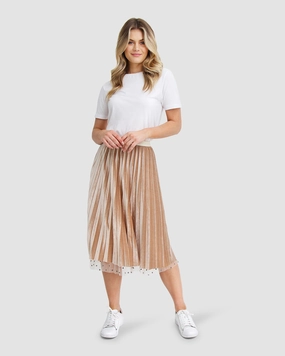 Mixed Feeling Reversible Skirt Simple Motion Romantic Vibe