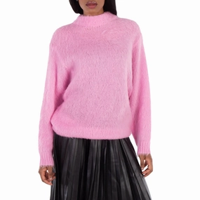 Layered Knit Style MM6 Loose Knit Round Neck Sweater, Size X-Small