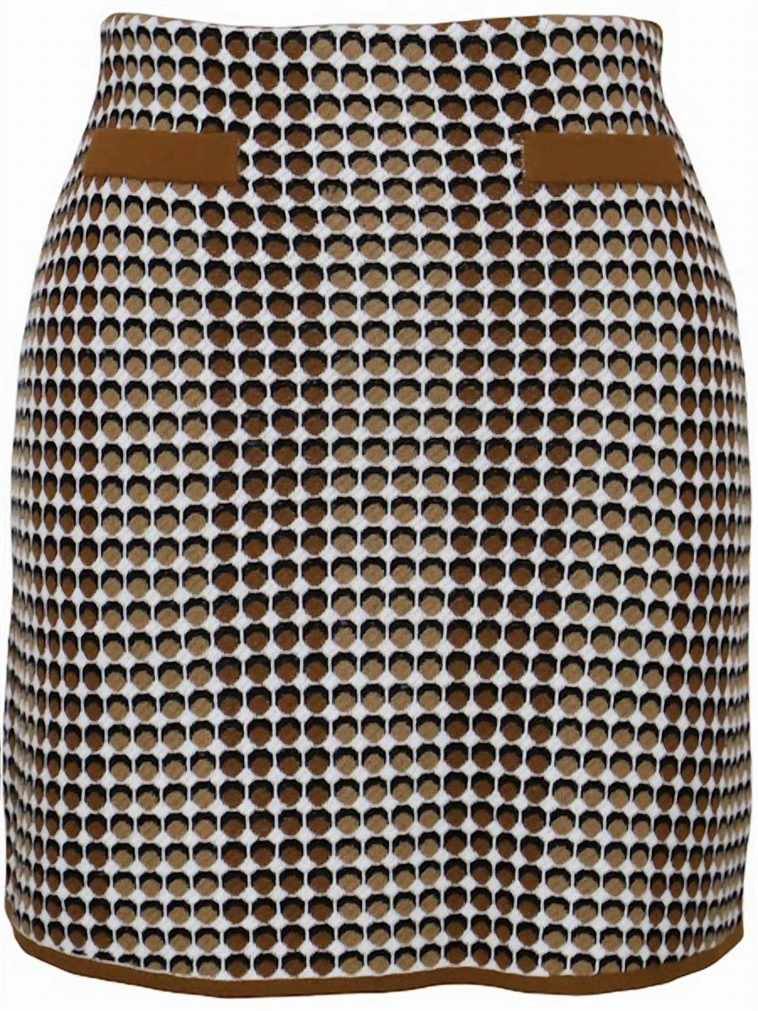 Moda Mini Skirt In Brown Multi Minimalist fashion