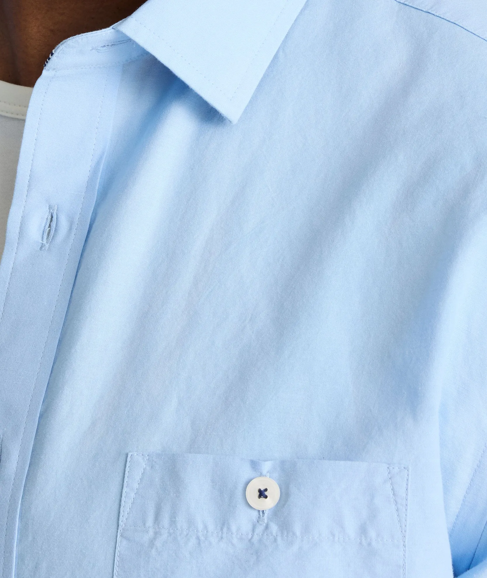 color block Ruffle Edge Summerweight Sutherland Shirt