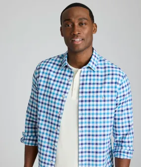 Ruffle Edge Two Tone Stitching Summerweight Clarkson Shirt