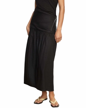 Chic casual Modern Citizen Mako Linen Foldover Zip-Waist Skirt