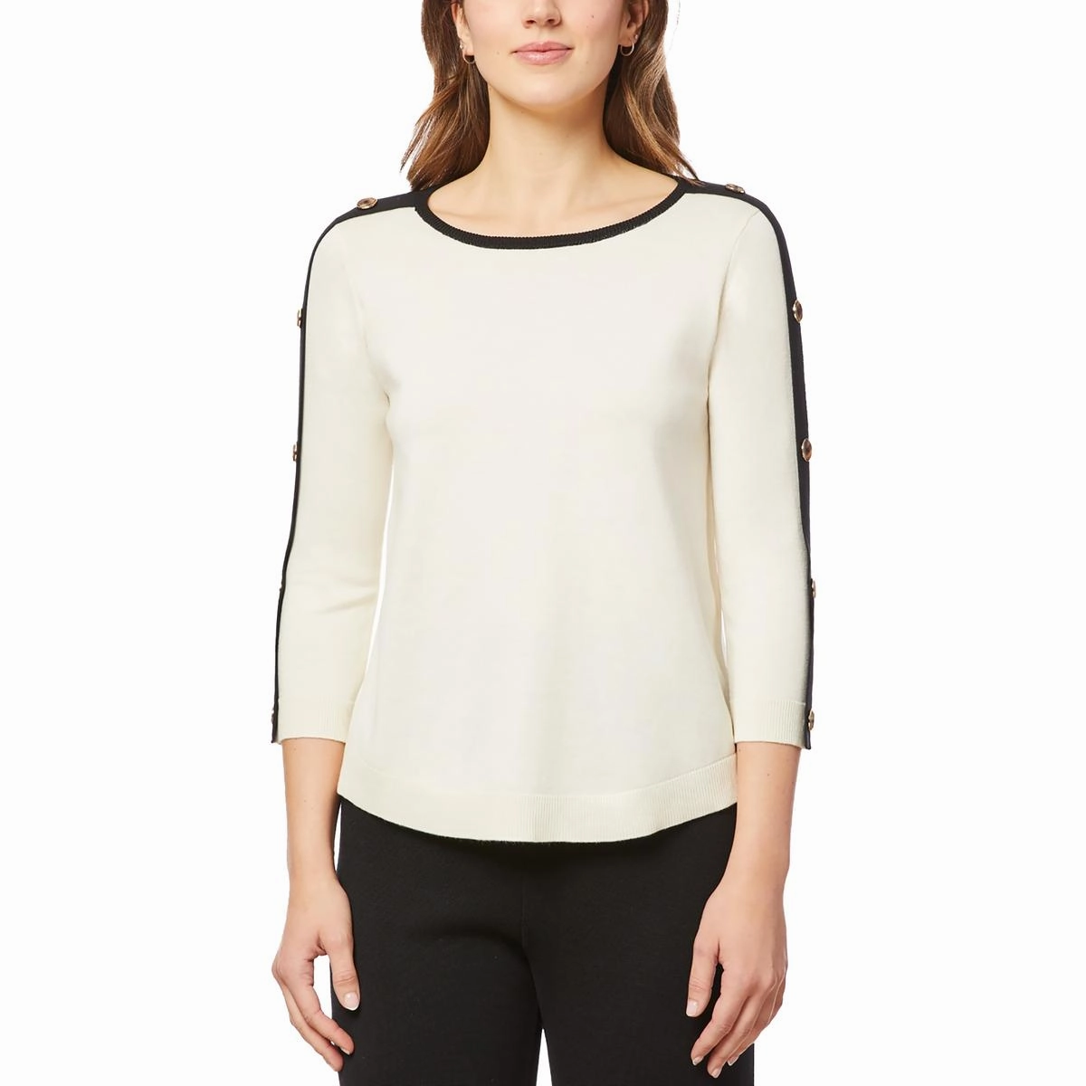 Womens Button Knit Pullover Sweater Knit Outfit Breathable wear