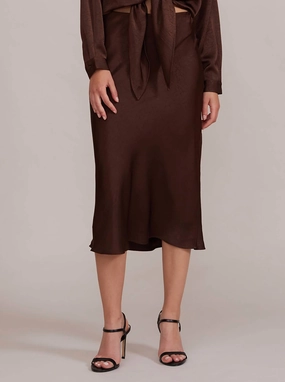 Polished Touch Zoie Skirt In Brown