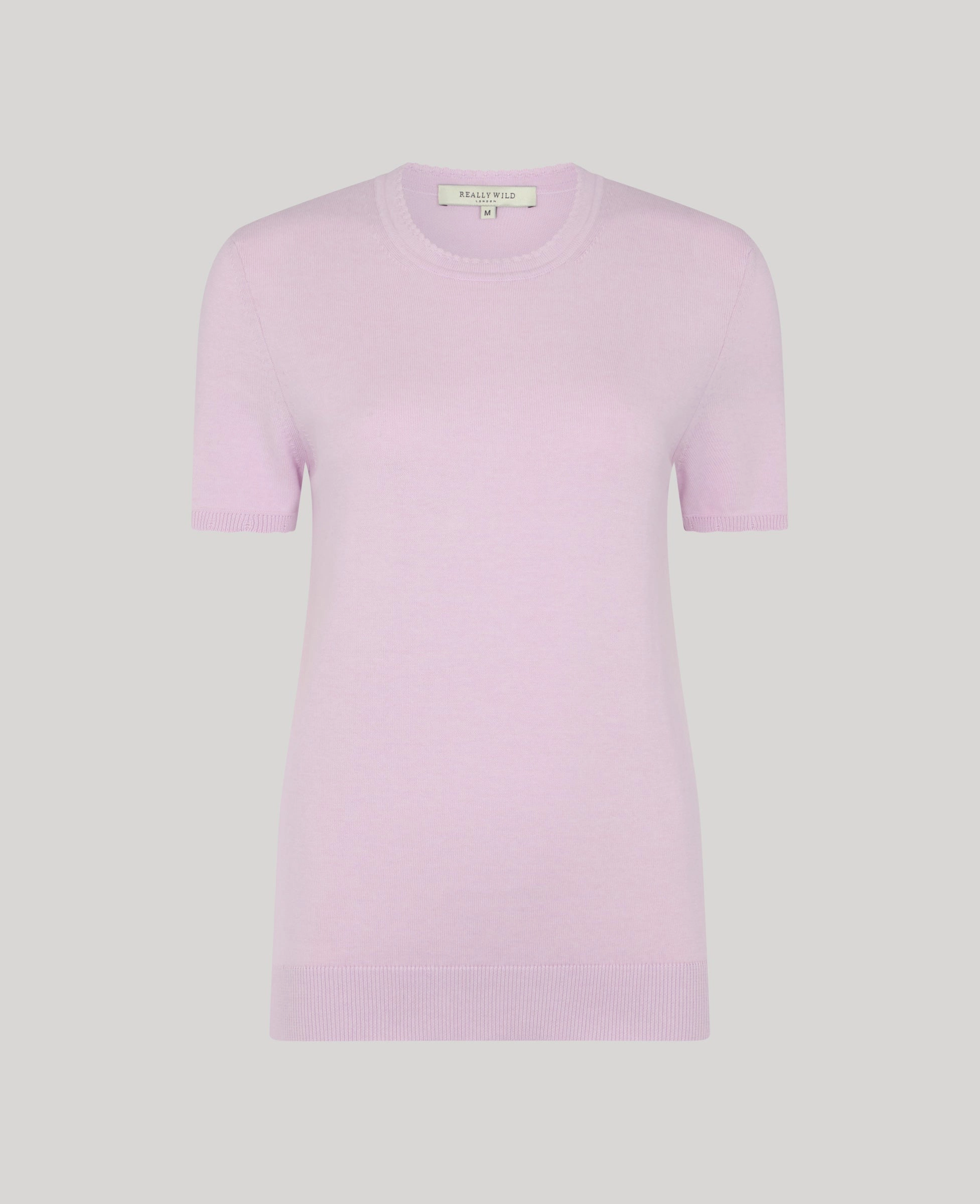 Textured Fabric Inner Layer Selina Short Sleeve Knitted Tee