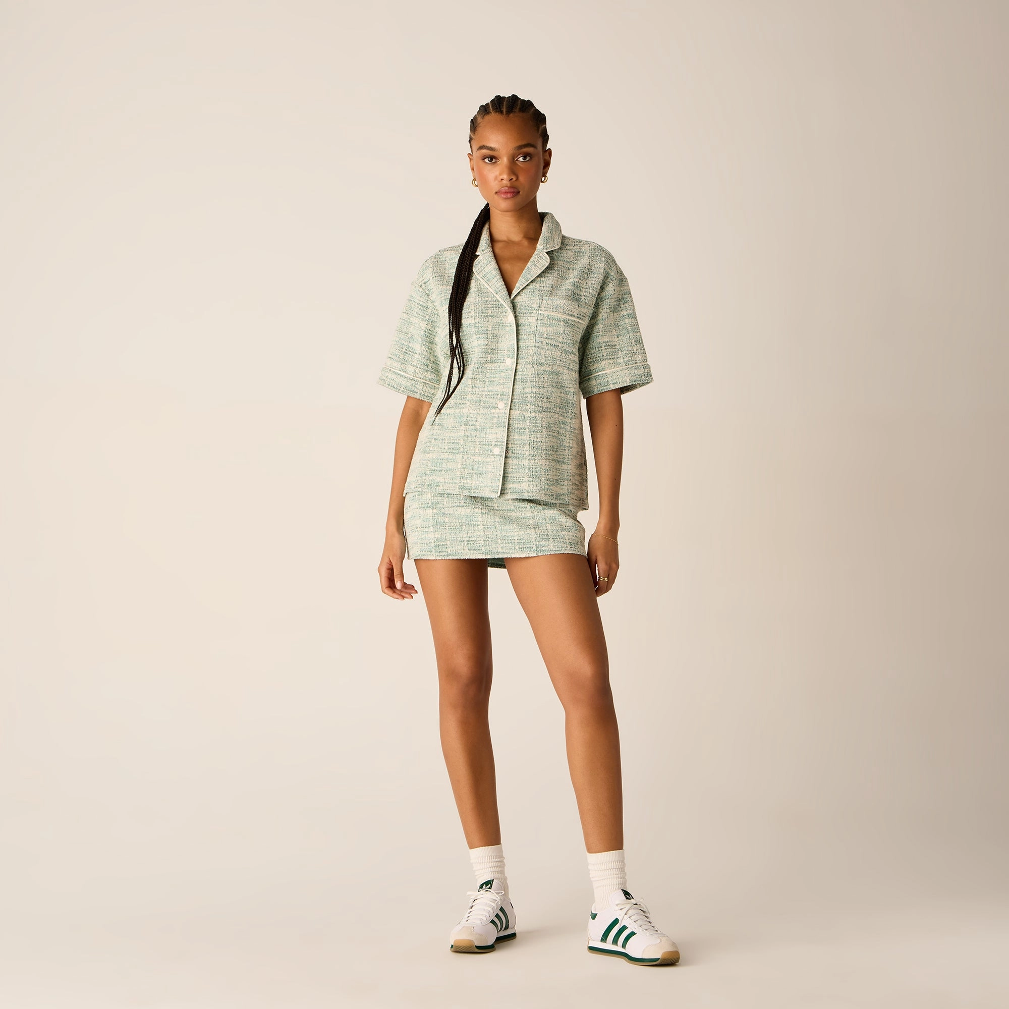 Comfort Mood Kith Women Tweed Sven Skort - Mykonos