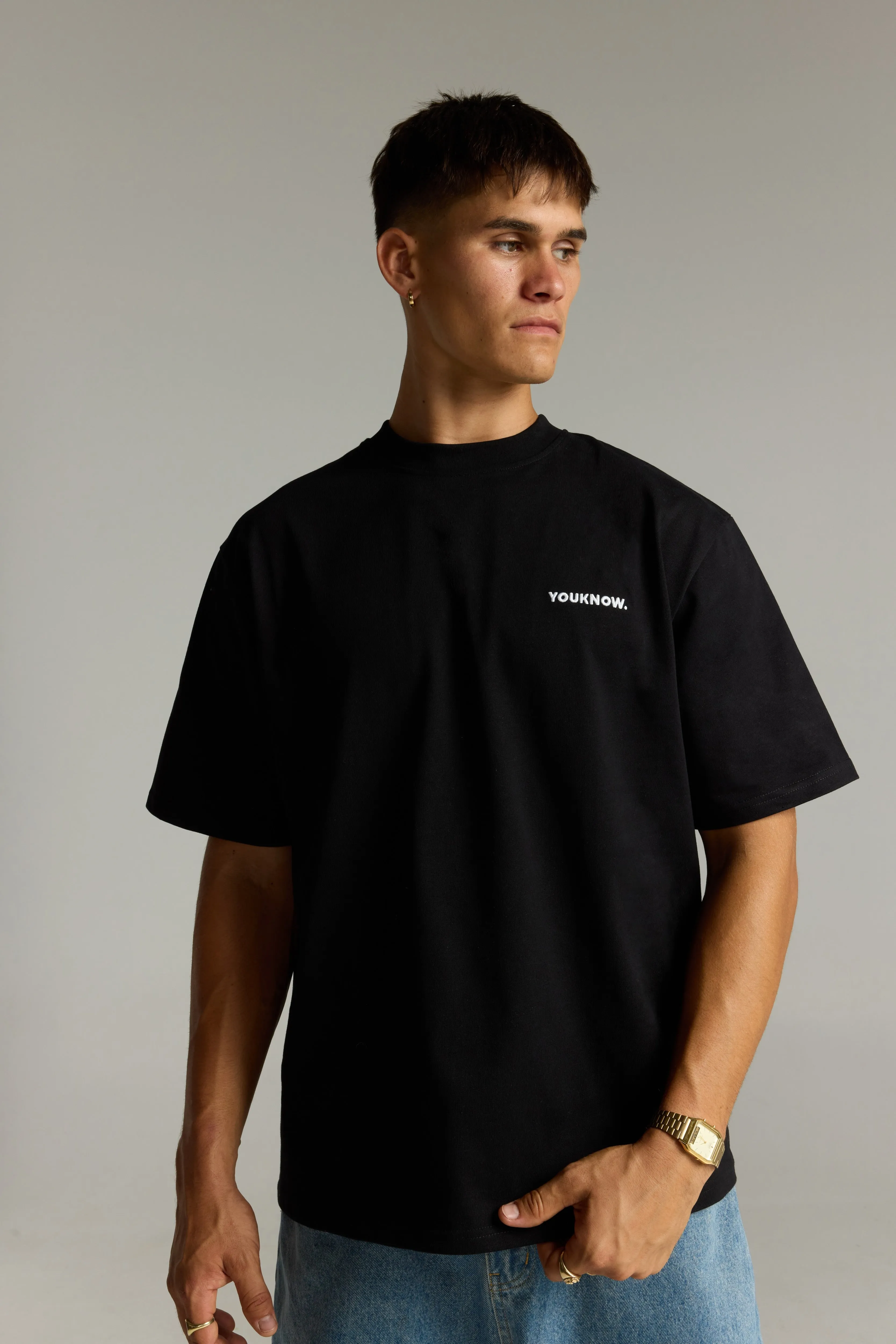 Core Standard Tee | Black Streetwear Style futuristic