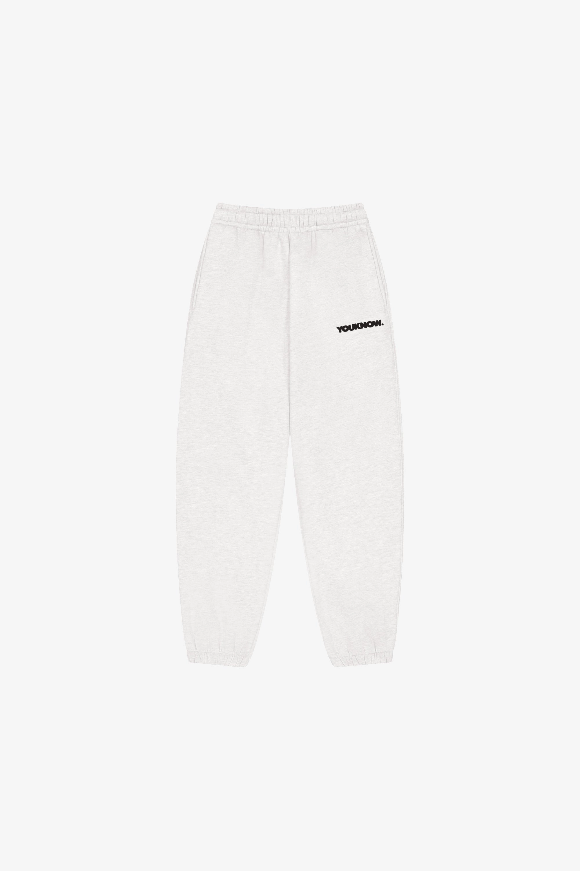 Flex Wear BLOCK CUFFED SWEATPANTS | White Marle