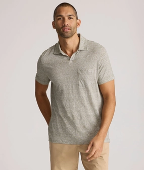 Cotton-Linen Johnny Collar Polo Comfortable Style