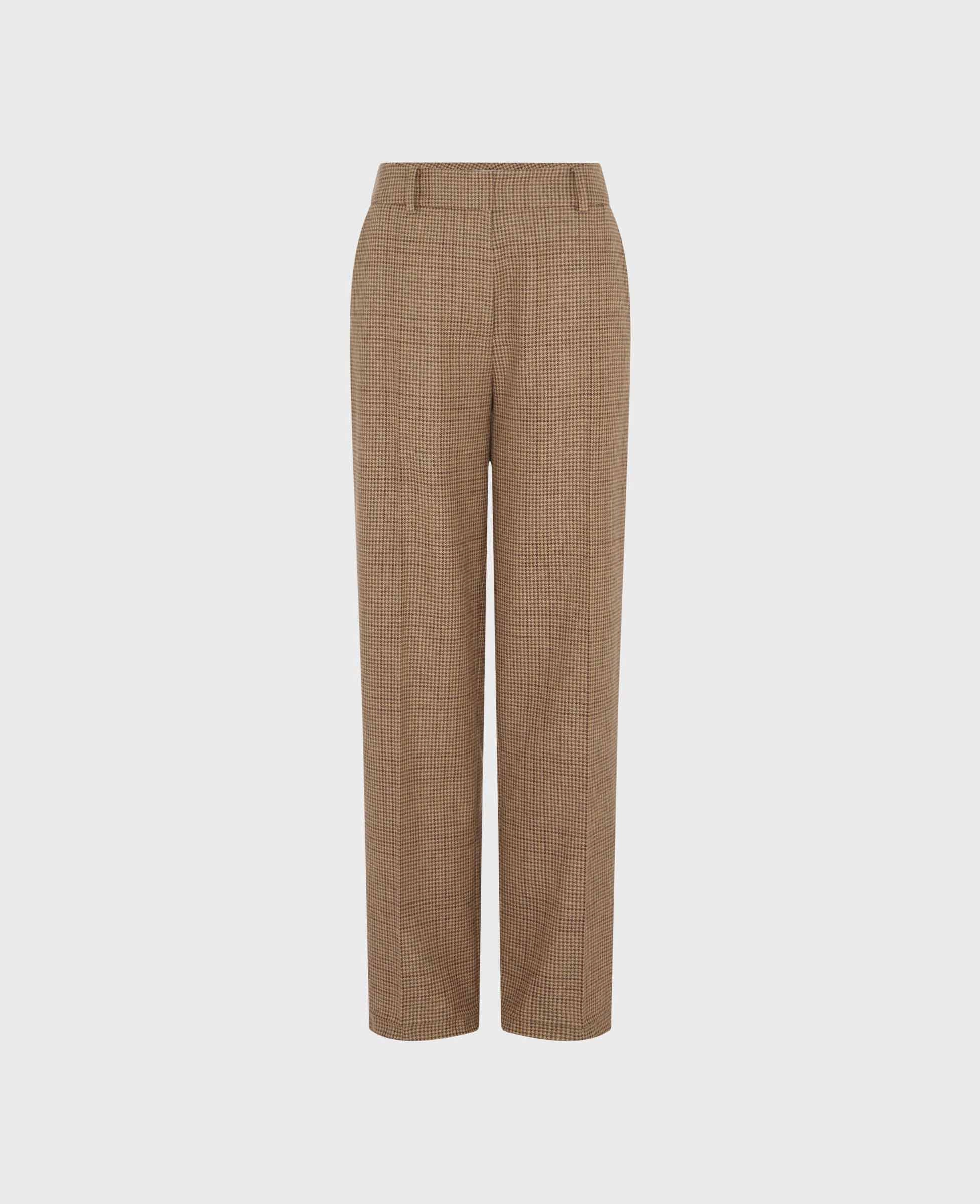 Cozy Layer Comfort Wear Fit Rosemont Cotton Wool Blend Straight Leg Trousers