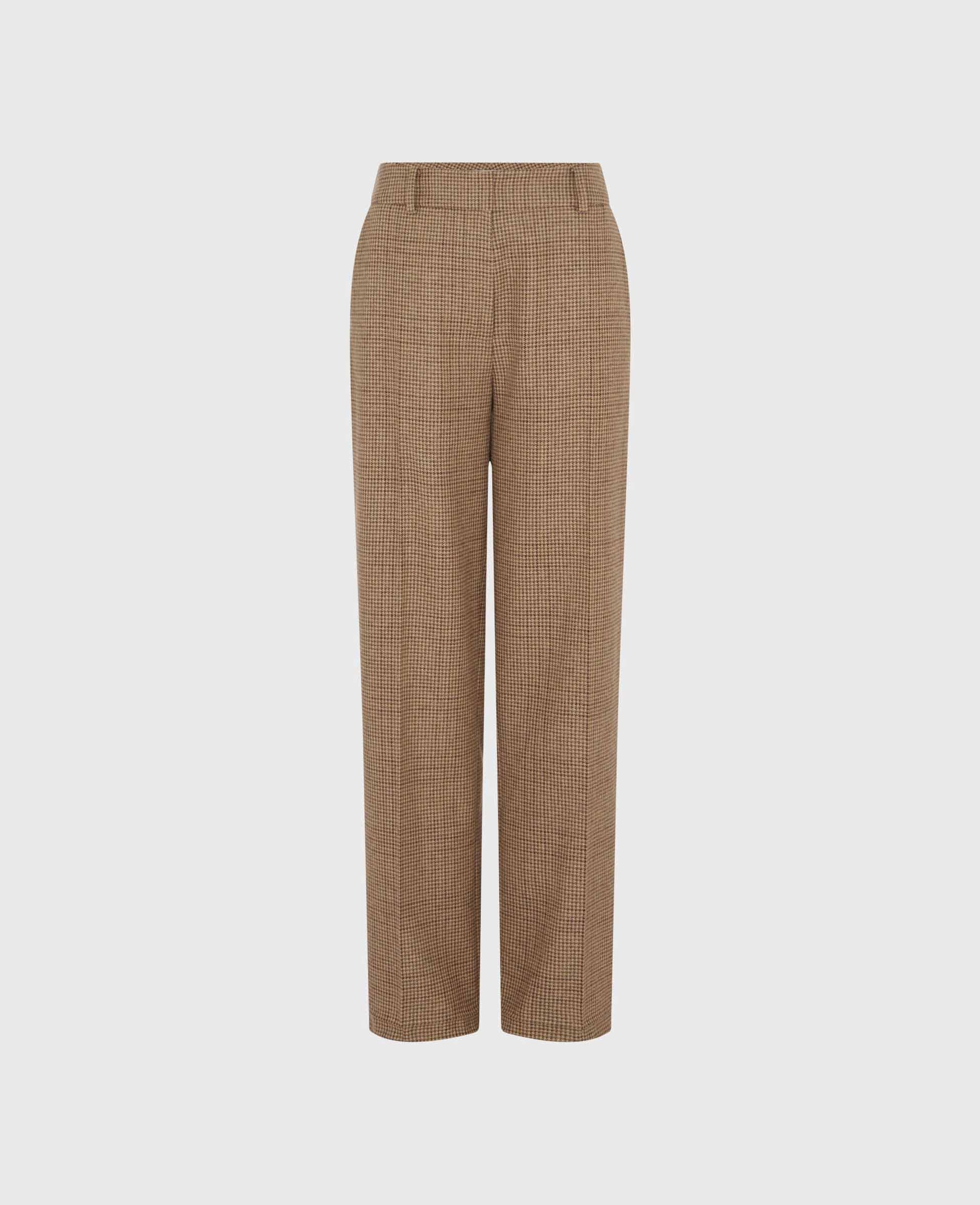 Neutral Look Rosemont Cotton Wool Blend Straight Leg Trousers