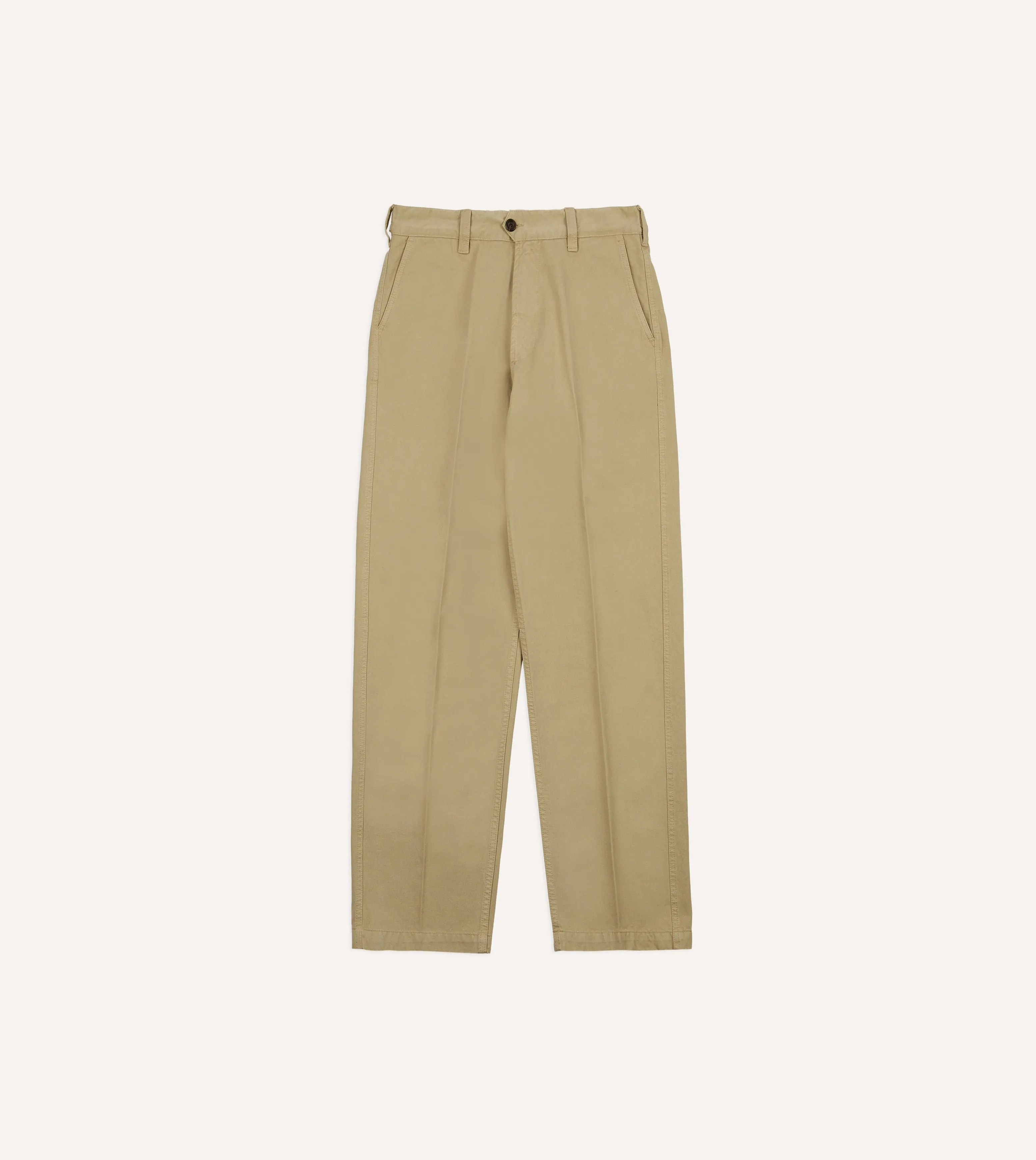 Sand Textured Cotton Flat Front Chino Flexible Use