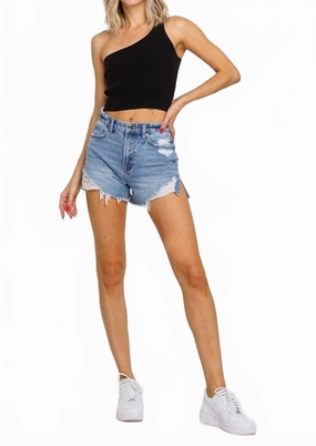 denim alternative Anti Odor Technology Jackson Denim Shorts In Medium Wash