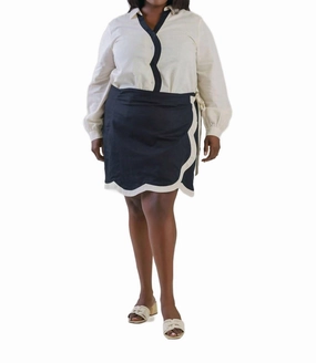 Mono Scallop Mini Jaspre Skirt - Plus In Black Mood Outfit Cultural Event