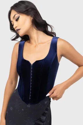 Bound Seam Edges CollapsibleFrame Moon Mourning Corset Top