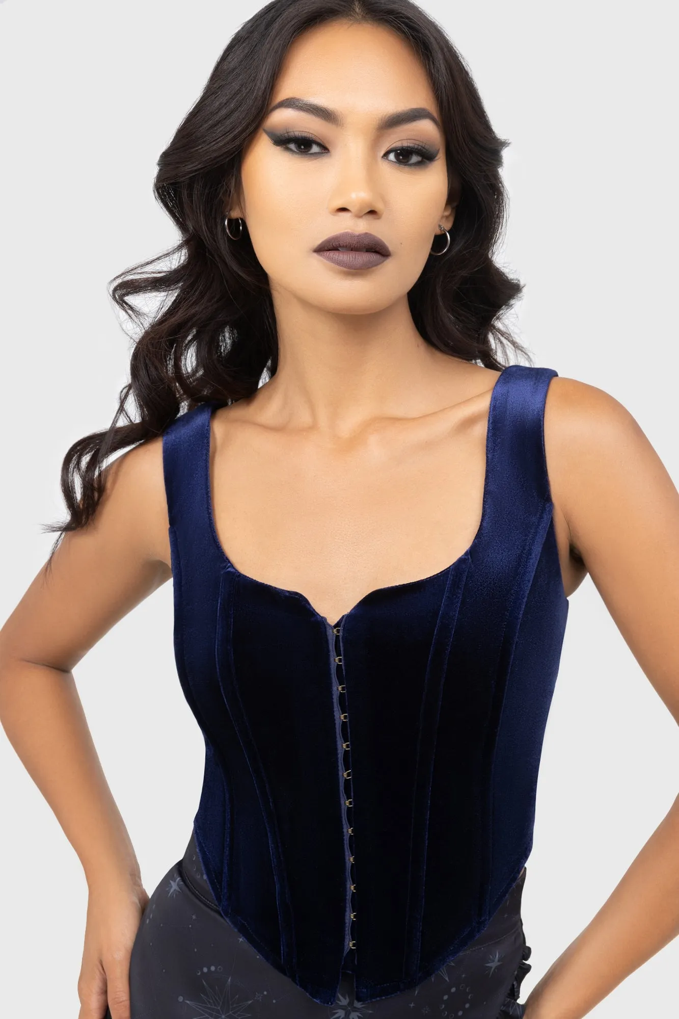 High Thread Count Cotton Soft Touch Texture Moon Mourning Corset Top